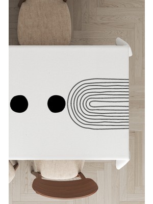 RugViva Leke Tutmayan Dokuma Elit Yıkanır Leke Tutmayan Kumaş Soyut Desen Masa Örtüsü MSO458