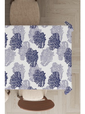 RugViva Leke Tutmayan Dokuma Elit Yıkanır Leke Tutmayan Kumaş Yapraklı Masa Örtüsü MSO047