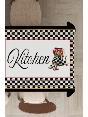 RugViva Leke Tutmayan Dokuma Elit Yıkanır Leke Tutmayan Kumaş Kitchen Masa Örtüsü MSO075