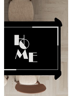 RugViva Leke Tutmayan Dokuma Elit Yıkanır Leke Tutmayan Kumaş Home Yazılı Masa Örtüsü MSO330