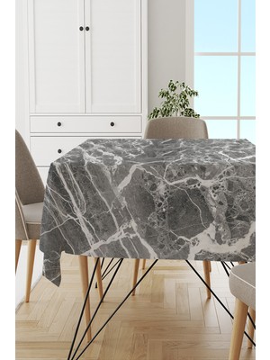 RugViva Leke Tutmayan Dokuma Elit Yıkanır Leke Tutmayan Kumaş Mermer Desen Masa Örtüsü MSO238
