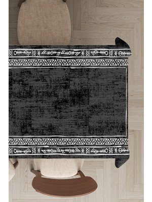 RugViva Leke Tutmayan Dokuma Elit Yıkanır Leke Tutmayan Kumaş Etnik Desen Masa Örtüsü MSO218