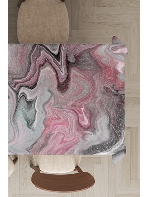 RugViva Leke Tutmayan Dokuma Elit Yıkanır Leke Tutmayan Kumaş Mermer Desen Masa Örtüsü MSO266