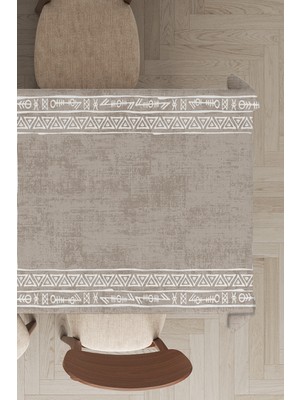 RugViva Leke Tutmayan Dokuma Elit Yıkanır Leke Tutmayan Kumaş Etnik Desen Masa Örtüsü MSO216