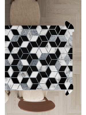 RugViva Leke Tutmayan Dokuma Elit Yıkanır Leke Tutmayan Kumaş Petek Desenli Masa Örtüsü MSO269