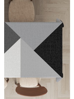 RugViva Leke Tutmayan Dokuma Elit Yıkanır Leke Tutmayan Kumaş Geometrik Desenli Masa Örtüsü MSO347