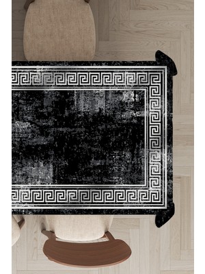 RugViva Leke Tutmayan Dokuma Elit Yıkanır Leke Tutmayan Kumaş Çerçeveli Masa Örtüsü MSO325