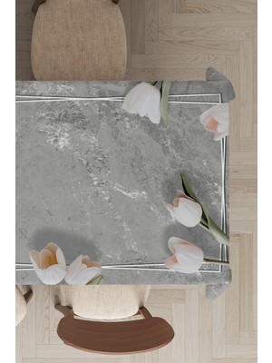 RugViva Leke Tutmayan Dokuma Elit Yıkanır Leke Tutmayan Kumaş Çiçekli Masa Örtüsü MSO462