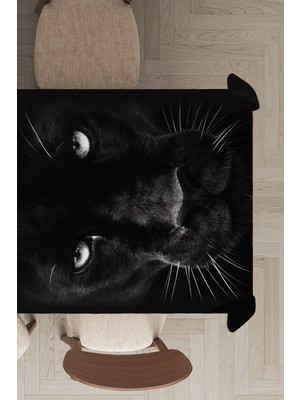 RugViva Leke Tutmayan Dokuma Elit Yıkanır Leke Tutmayan Kumaş Jaguar Desenli Masa Örtüsü MSO415