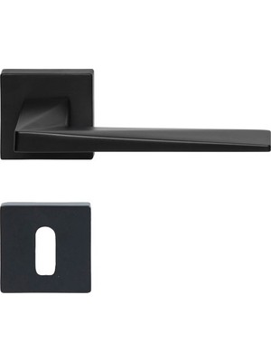 Hafele Flood Oda Kapı Kolu Seti Mat Siyah Renk