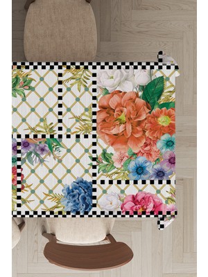 RugViva Leke Tutmayan Dokuma Elit Yıkanır Leke Tutmayan Kumaş Mackenzie Masa Örtüsü MSO220