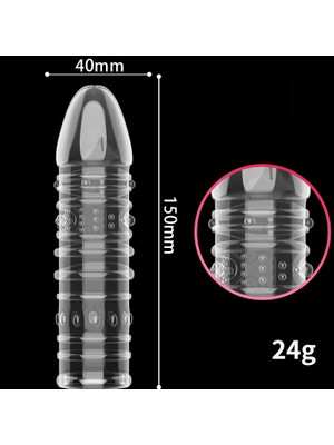 Traje Den Yeniden Kullanılabilir Tırtıklı Prezervatif 1 Adet Sıkı Fit ve Noktalı Özellikler