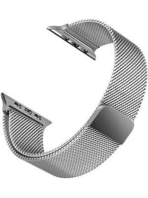  Apsuwa Apple Watch Edition 38MM Uyumlu Kordon Metal Hasır Örgü Saat Kordonu 38/K01--GÜMÜŞ