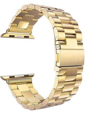  Apsuwa Apple Watch Se 44MM Uyumlu Kordon Metal Paslanmaz Çelik Saat Kordonu 44/K04--GOLD