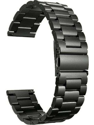Apsuwa Fossil Sport Smartt Watch 43MM Uyumlu Kordon Metal Paslanmaz Çelik Saat Kordonu 22/K04--SIYAH