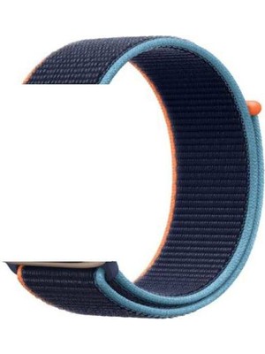  Apsuwa Fossil Gen 5 Carlyle Hr Uyumlu Kordon Velcro Kumaş Saat Kordonu 22/LM10--MAVI