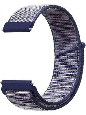 Apsuwa  Apsuwa Fossil Gen 5 Carlyle Hr Uyumlu Kordon Velcro Kumaş Saat Kordonu 22/LM10--LACIVERT