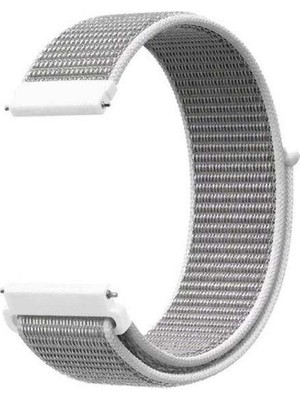  Apsuwa Fossil Gen 5 Carlyle Hr Uyumlu Kordon Velcro Kumaş Saat Kordonu 22/LM10--BEYAZ