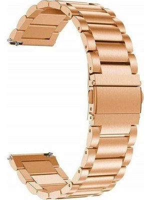 Apsuwa Fossil Sport Smartt Watch 43MM Uyumlu Kordon Metal Paslanmaz Çelik Saat Kordonu 22/K04--ROSE Gold
