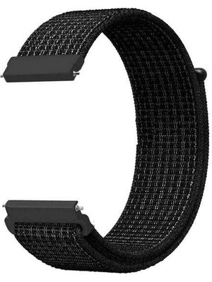  Apsuwa Polar Vantage M Uyumlu Kordon Cırtcırt Kumaş Saat Kordonu 22/K03--SIYAH