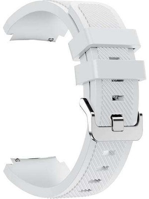  Apsuwa Samsung Galaxy Gear S3 46MM Uyumlu Kordon Ultimate  Silikon Saat Kordonu 22/lm2--Beyaz