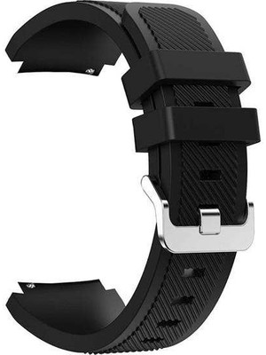  Apsuwa Samsung Galaxy Watch 46MM Uyumlu Kordon Ultimate  Silikon Saat Kordonu 22/lm2--Siyah