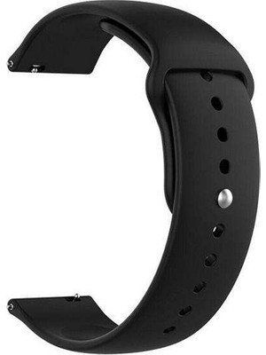  Apsuwa Xiaomi Mi Watch Uyumlu Kordon Mat Jel Silikon Saat Kordonu 22/qq--Siyah