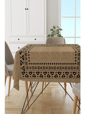 RugViva Leke Tutmayan Dokuma Elit Yıkanır Leke Tutmayan Kumaş Hasır Görünümlü Masa Örtüsü MSO186