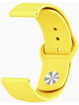 Apsuwa Amazfit Gtr 47MM Uyumlu Kordon Lüx Silikon Saat Kordonu 22/K11--SARI