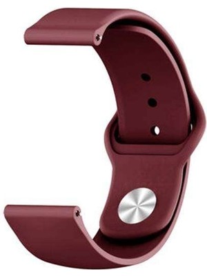 Apsuwa Amazfit Gts 2 Mini Uyumlu Kordon Lüx Silikon Saat Kordonu Kayış 20/K11-MÜRDÜM