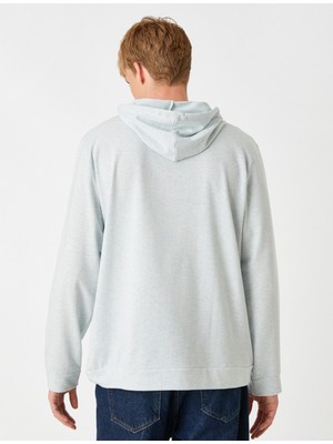 Koton Baskılı Kapşonlu Sweatshirt Şardonlu