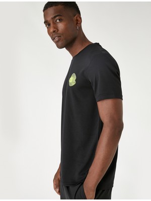 Koton Baskılı Tişört Bisiklet Yaka