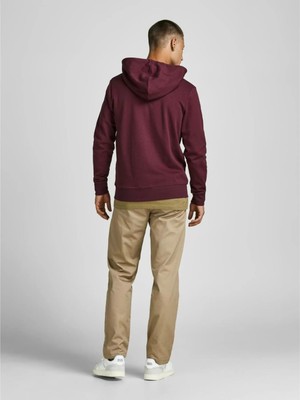 Jack & Jones 12181901 Kapsonlu Fermuarli Erkek Sweat - Visne