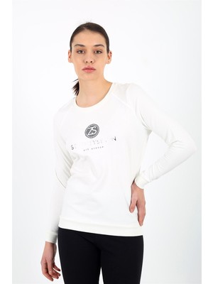 Banada Moda Bisiklet Yakalı Baskı Detaylı Uzun Kollu Sweatshirt