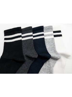 Ciho Socks 12 Çift Unisex Düz Renkler Tenis Çorabı