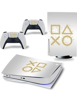 Kt Grup Gri Kaplama Kol Düğmeleri Playstation 5 Disk Edition Sticker Seti