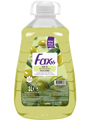Fax Zeytinyağlı Sıvı Sabun Glycerin İçeren Hoş Kokulu 3 lt Ekonomik Banyo Ürünü