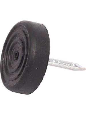 X-Perk Koltuk Kanepe Ünite Çivili Masa Sandalye Koltuk Zemin Koruyucu Yumuşak Plastik Kaydırmaz Siyah 20 Adet Çap 24 mm