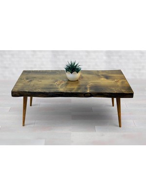 Entema Doğal Ağaç Masif Kütük Orta Sehpa (60CM x 90CM) Ağaç Ayak