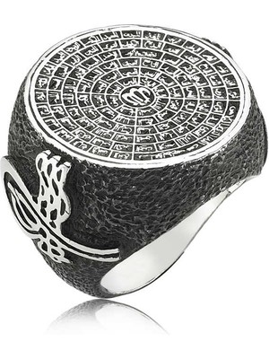 Gumush Gümüş Esma-Ül Hüsna Erkek Yüzük