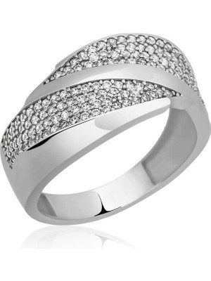 Gumush Gümüş Zirkon Taşlı Bayan Yüzük