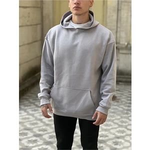 Oversize Kapişonlu 3 Iplik  Pamuk Sweatshirt