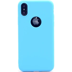 Apple iPhone x Kılıf Premier Silikon Kılıf Mat Kılıf Mavi