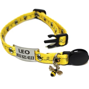Ayz Markalama Güvenlik Kilitli Kedi Tasması, Isimli Kedi Tasması, Kedi Isimlik, Kedi Künyesi, Safety Click Tasma, Isme Özel Tasma
