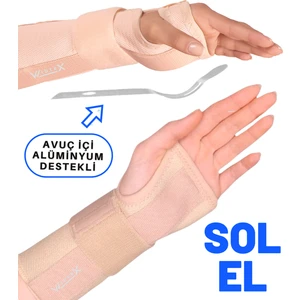El Bilek Ateli Sol El Krem Renk Tek El