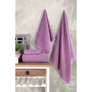 Zeynep Tekstil Royal 50 x 90 - 70 x 140 cm 4'lü  Banyo Havlu Seti, %100 Pamuklu Havlu Takımı