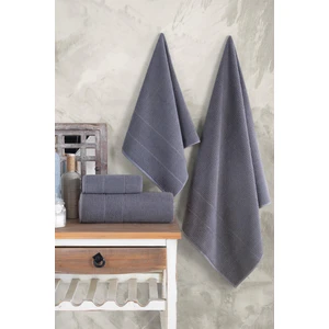 Zeynep Tekstil Royality 50 x 90 - 70 x 140 cm 4'lü  Banyo Havlu Seti, %100 Pamuklu Havlu Takımı