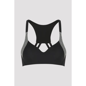 Siyah Strappy Padded Active Sporcu Sütyeni