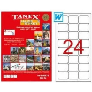 TW-2024 Beyaz Adresleme ve Postalama Etiketi 64 mm x 34 mm