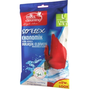 Miss Cleaning Ekonomik Genel Amaçlı Bulaşık Eldiveni Large (9-9,5)